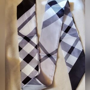 Skinny Bag Twilly, Black and White Plaid-SET OF 2